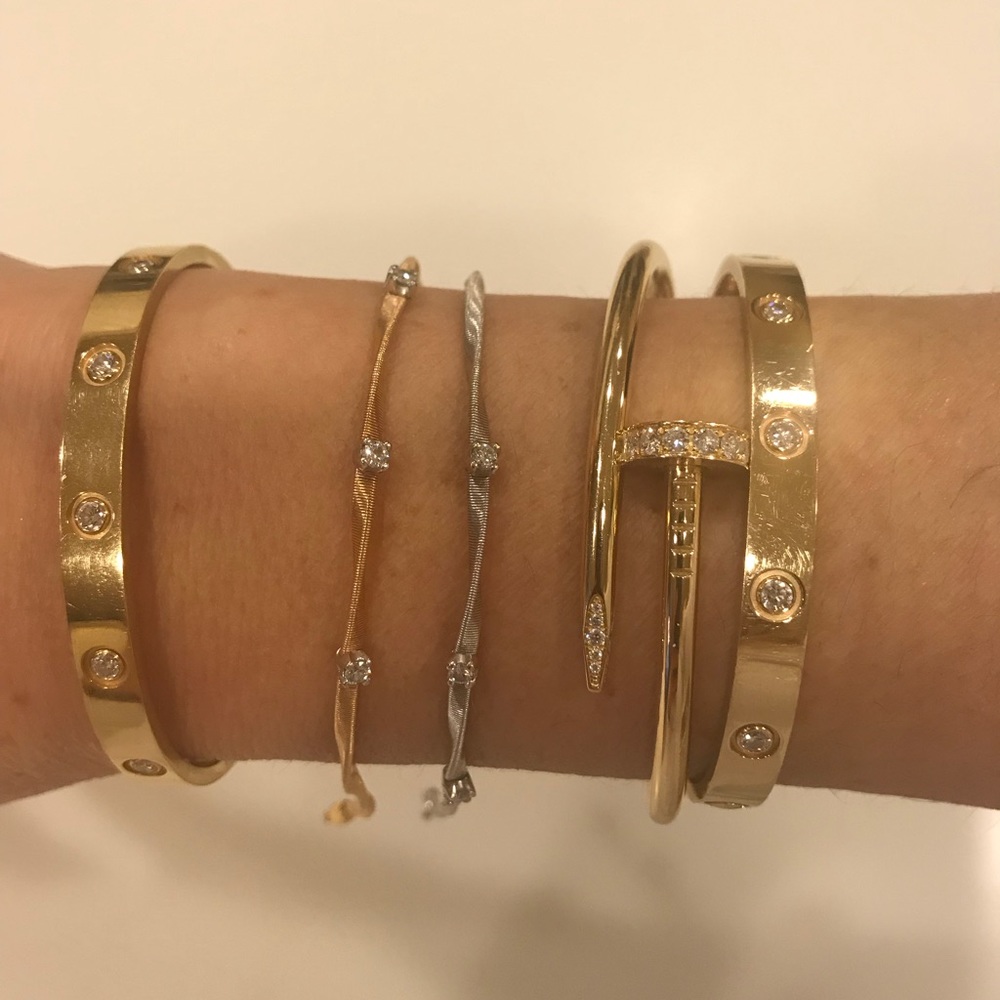 Marco Bicego Pink Gold Bracelet w/ Diamonds